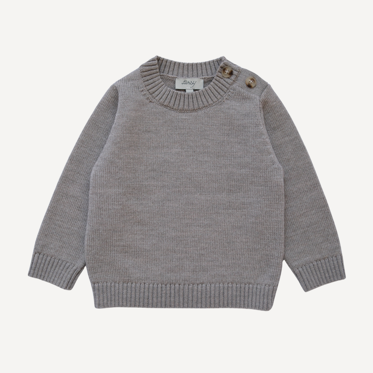 TANSY oatmeal merino wool sweater for children