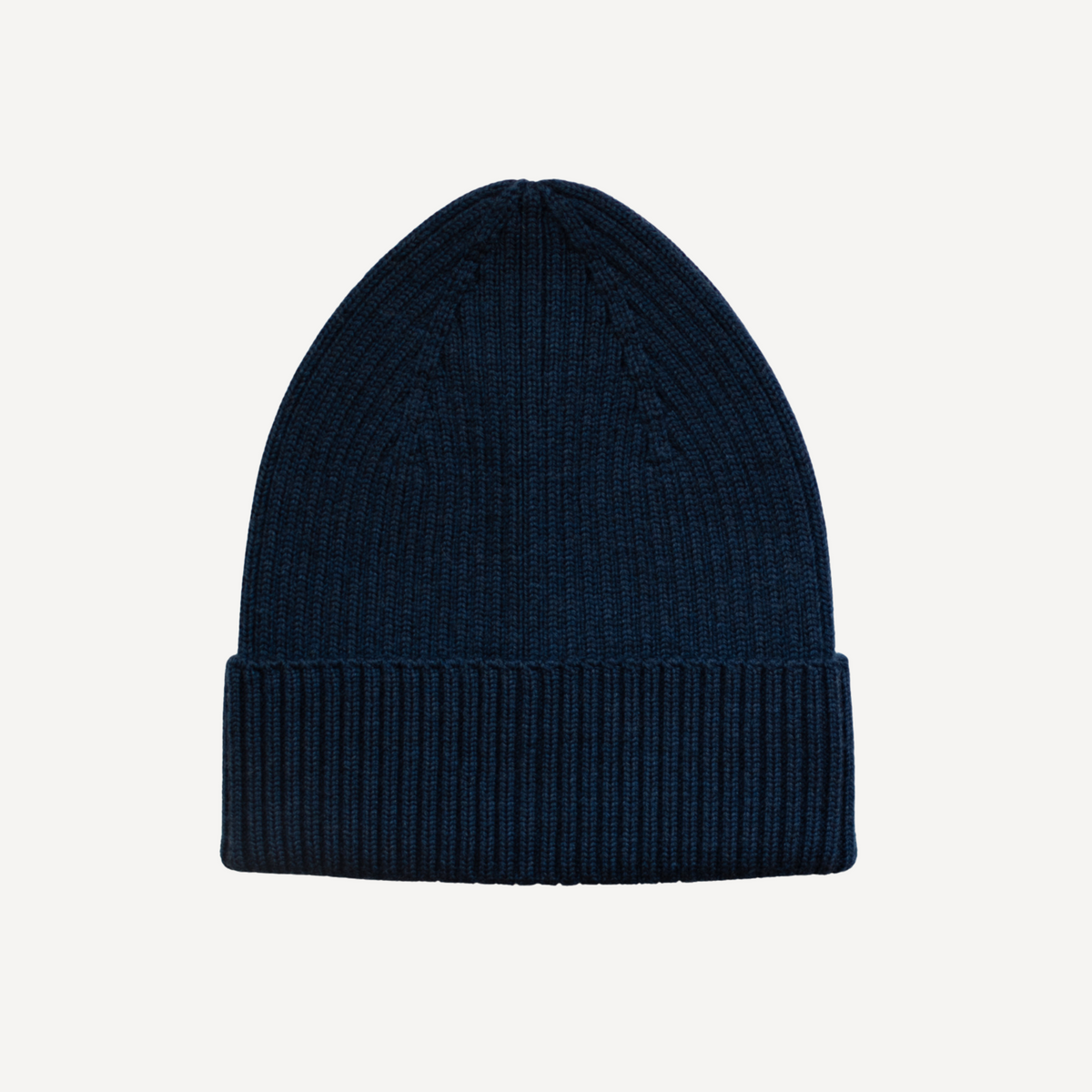 TANSY navy ribbed merino wool beanie for children