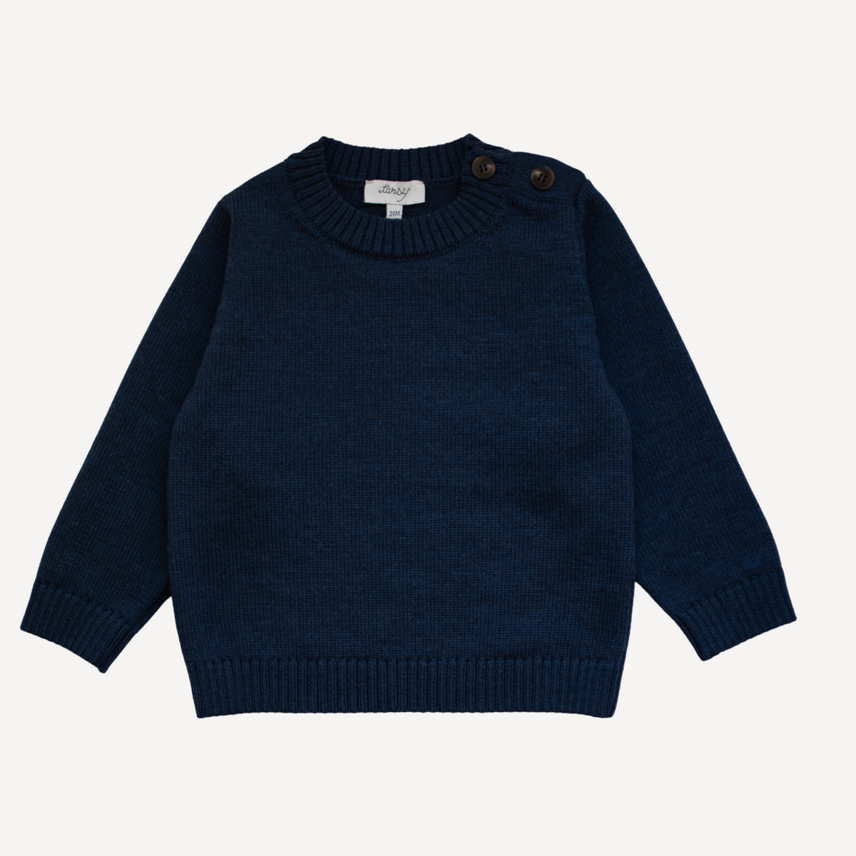 TANSY navy merino wool sweater for children